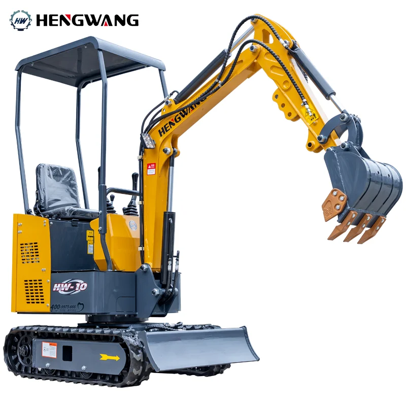 Mini Excavator 1 Ton Agricultural Small Digger With Cabin Diesel Engine Excavators 1T Indoor Construction China Factory Custom