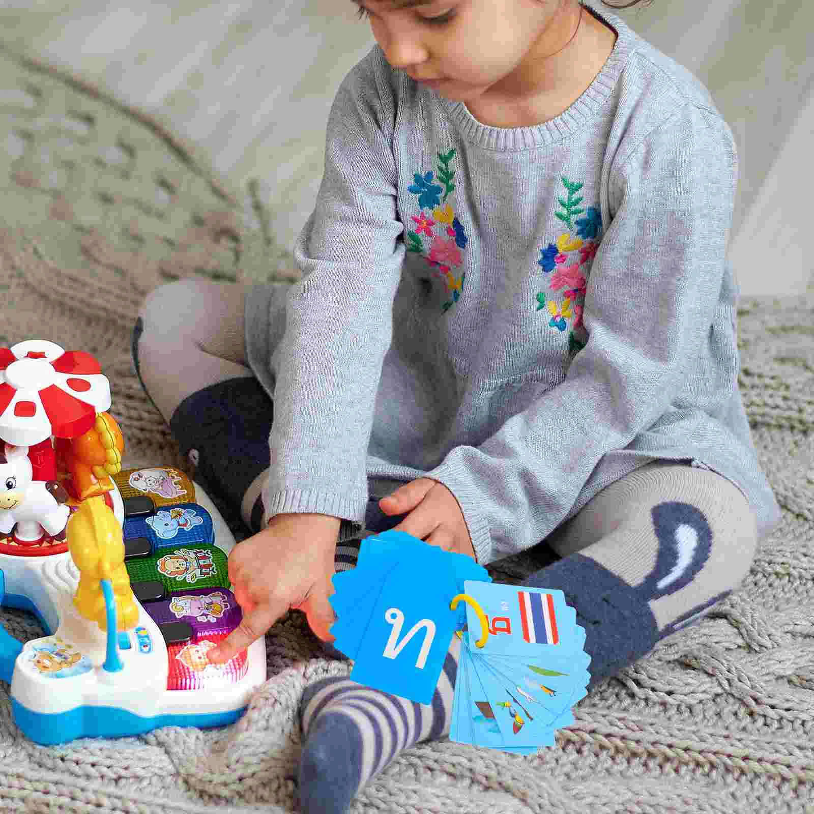 Cartes Flash de vocabulaire pour enfants, 90 pièces, jouets d'apprentissage, papier Alphabet, papier de verre Montessori préscolaire, lettres de lecture précoce