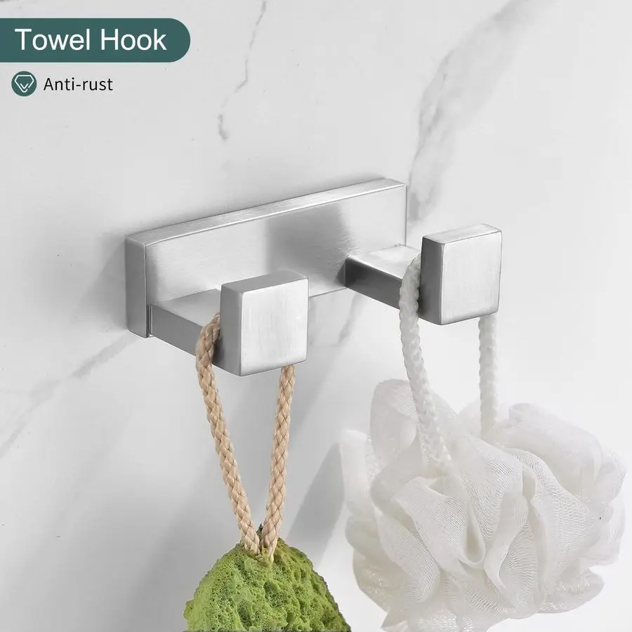 مجموعة إكسسوارات أجهزة الحمام المصقولة مكونة من 4 قطع من قضيب المناشف المصنوع من النيكل المصقول، مجموعة رفوف المناشف مقاس 23.6 بوصة SUS304 من الفولاذ المقاوم للصدأ