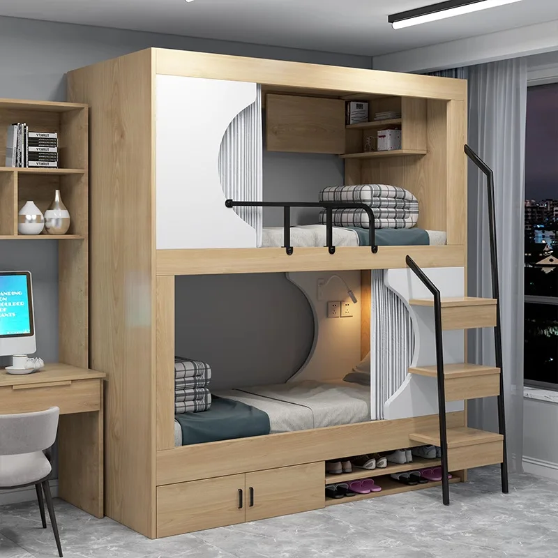 Youth Hostel Space Capsule Bed and Breakfast  Student Dormitory Beds Small Apartment Hotel Upper and Lower High