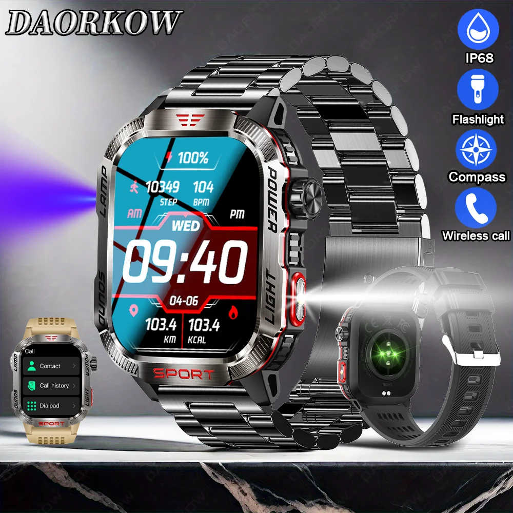 

2024 New Men Smart Watch Bluetooth Call AI Voice 9 Sport Modes 600mAh Big Battery Sport Waterproof SmartWatch For Android IOS