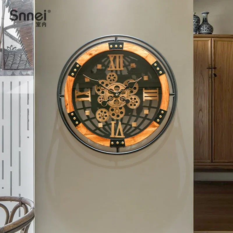 Show Restaurant Wall Clocks Living Room Large Art Mural Luxury Minimalist Wall Watch Aesthetic Restaurant Reloj Room Decoration