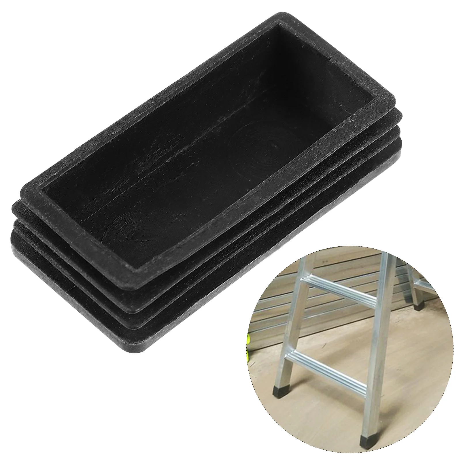 2 Pcs Ladder Foot Cover Non Rubber Mats Easy Install Replace Heavy Duty Wear Resistant Safety Foldable Feet Pads