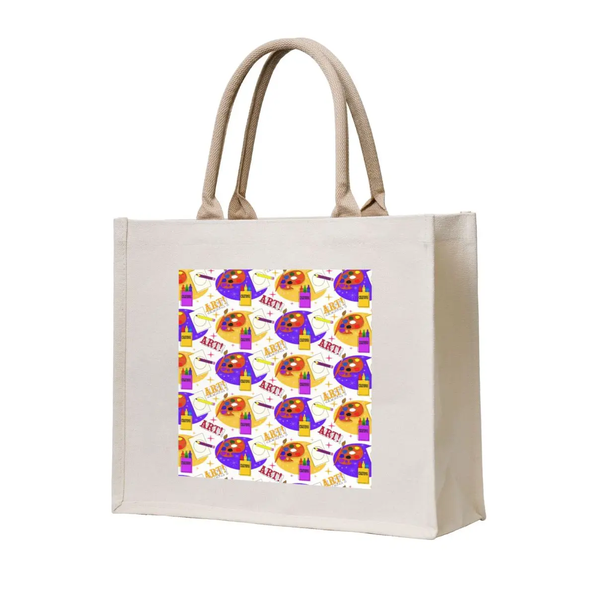 

Art Supplies Pattern Tote Bag tote bag men's custom fabric bag Women bags Large bags for women