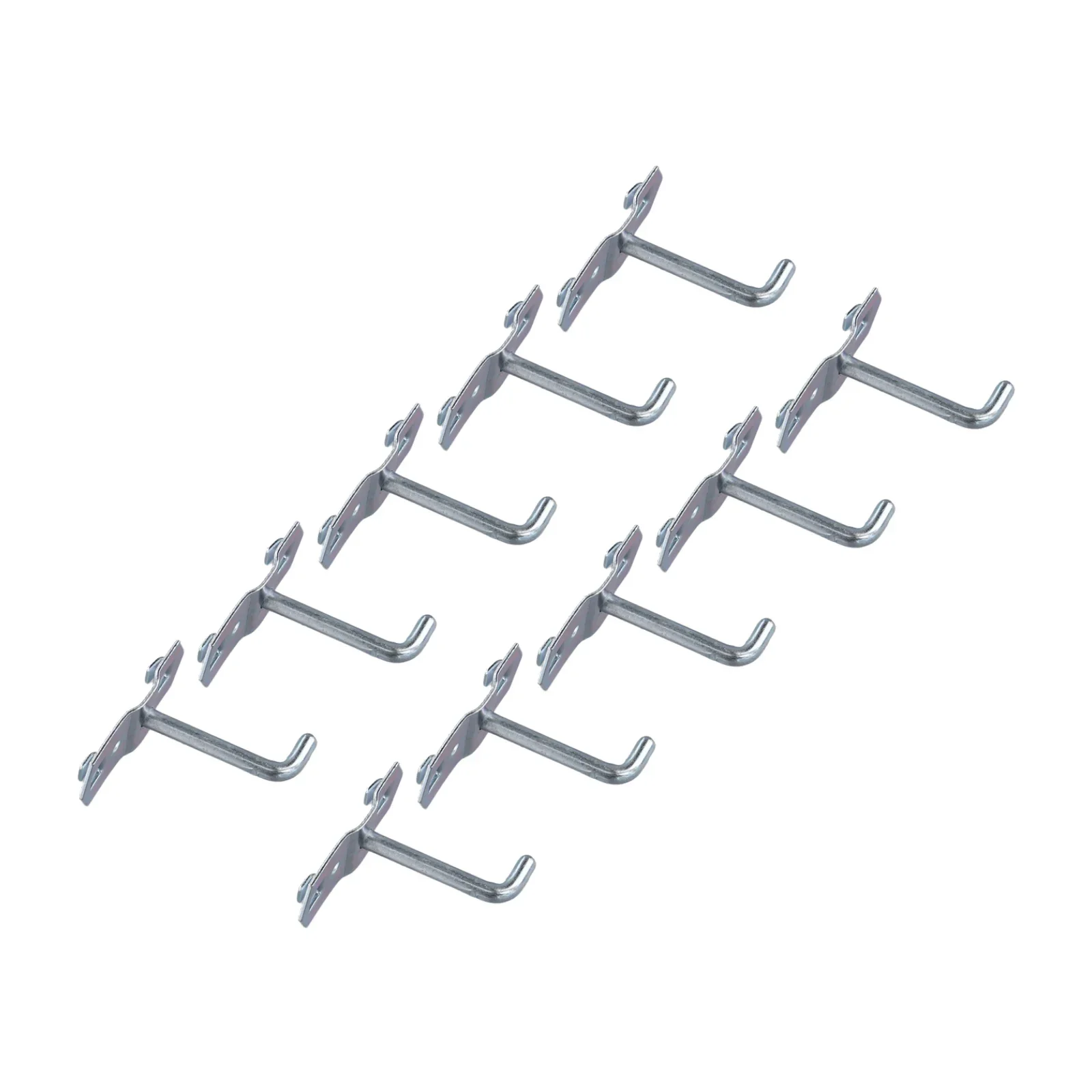 10pcs Tool Holder 50mm Hook End Slanted Perforated Wall Hooks For Tool Wall For Garage Workshop Tool Storage Rack Tool Box Plate