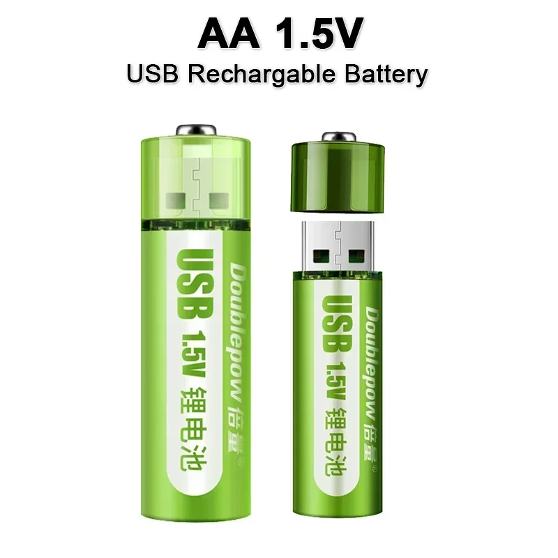 1.5V AA battery 1400mWh/1500mWh USB rechargeable li-ion battery for remote control mouse small fan Electric toy battery