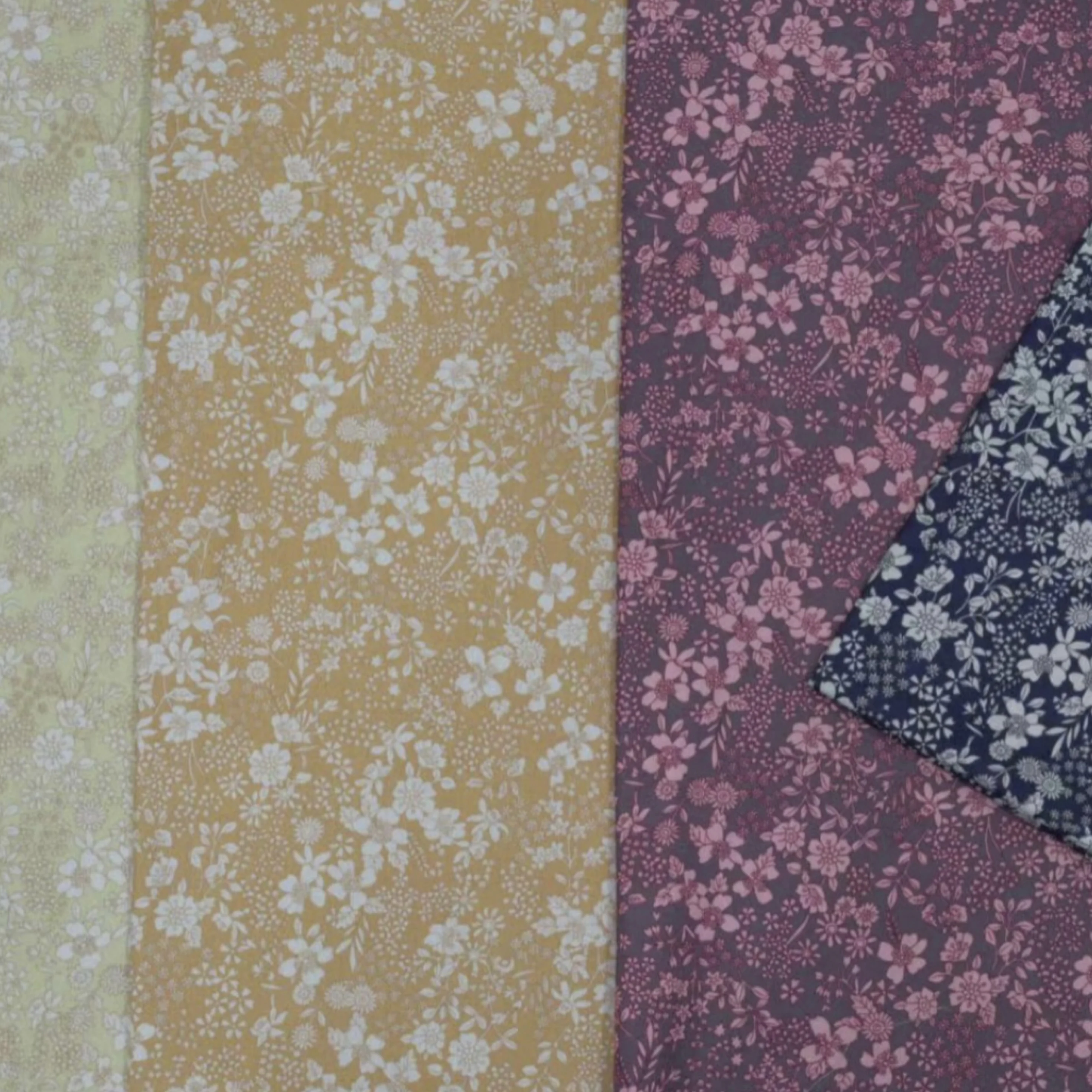 

60s Thin Cotton Fabric Ditsy Floral Print Soft Breathable Sewing Material for Summer Dress Shirt Baby Clothes DIY Craft Multiple