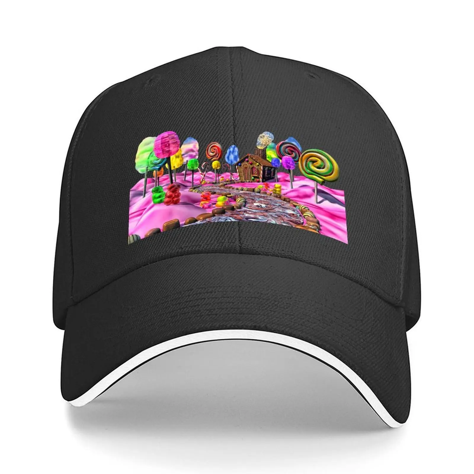 

Pink Candyland Baseball Cap Trucker Cap Hat Luxury Brand Golf Cap Funny hats Women's Hats Men's