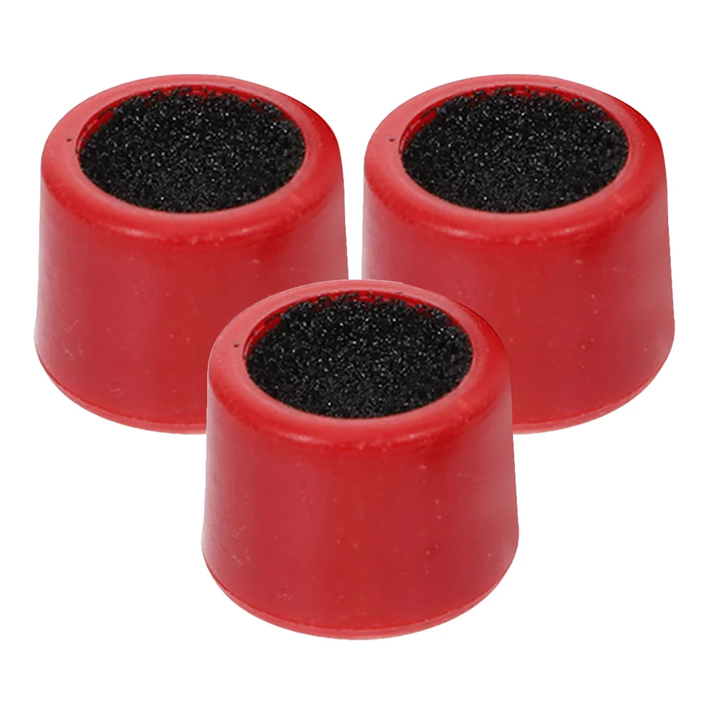 3 Pcs Red Round Double Sided Billiard Cue Tip Plastic Repair Shaper Portable Precision Sanding Tool for Pool for Pool