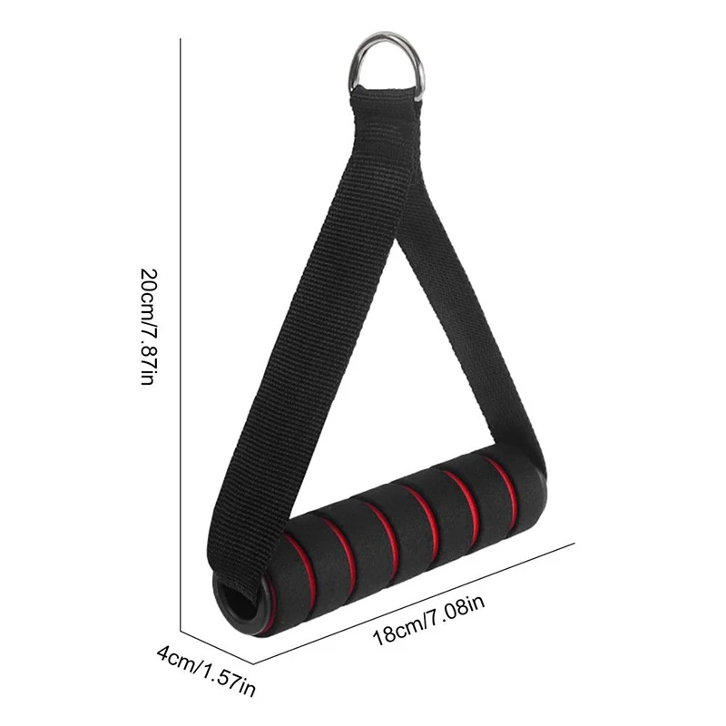 Heavy-Duty D-Ring Metal Gym Handle Cable Machine Grip with Hook for Resistance Bands Yoga & Strength Training