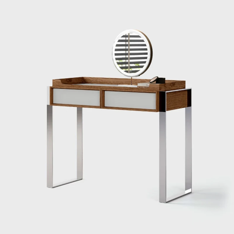 Wabi-sabi style minimalist blank dressing table, light luxury and high-end, master bedroom vanity desk integrated into one