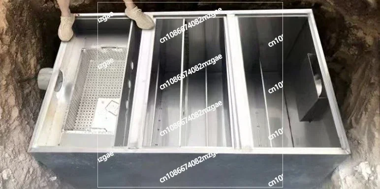 Buried Grease Trap Commercial Thickened Stainless Steel Oil-water Separator Catering Kitchen Hotel Three-stage Filter Tank