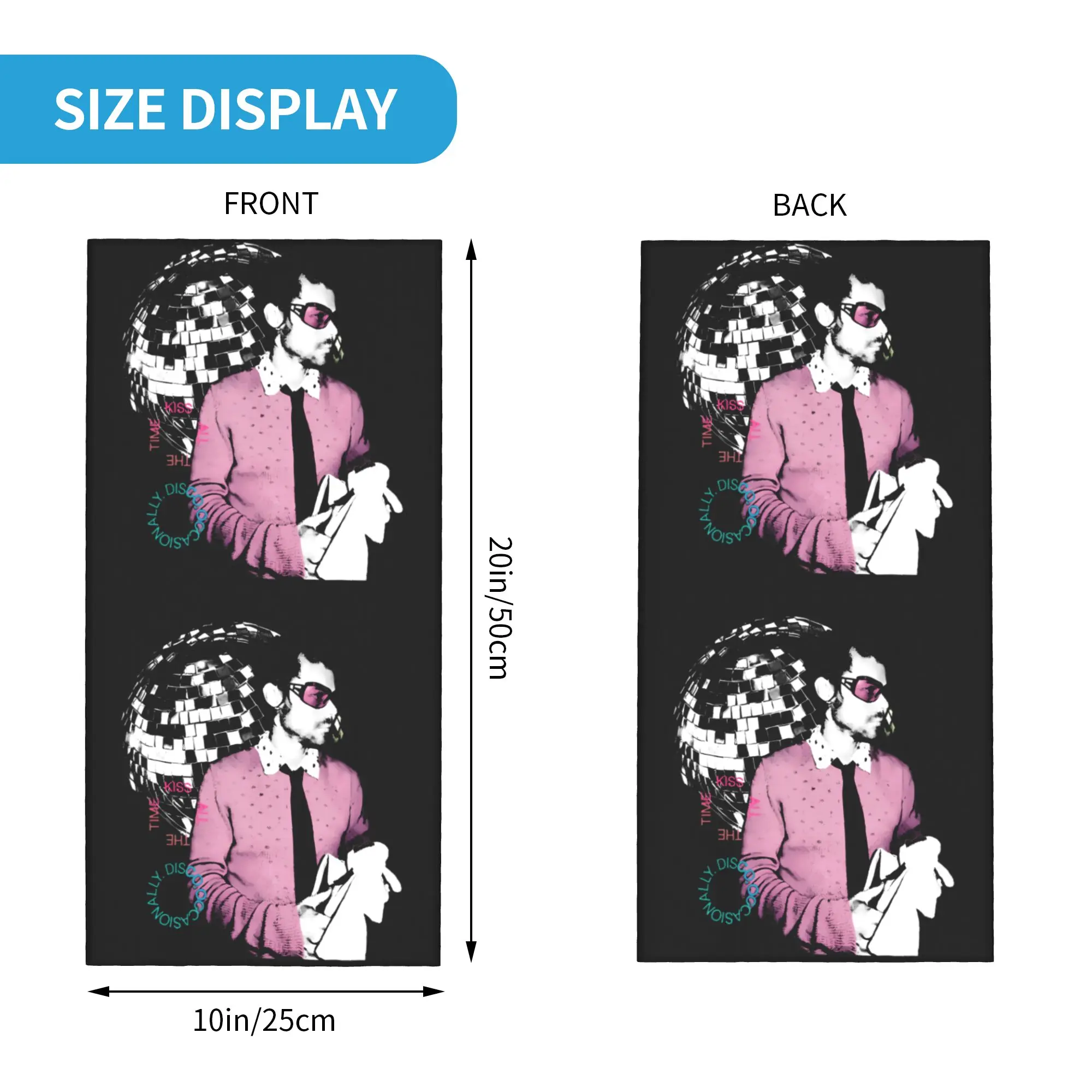 Kiss All The Time Disco Occasionall Harrys Music Styles Bandana Winter Neck Warmer Wrap Face Scarf for Hiking  Gaiter Headband