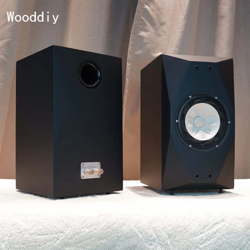 Wooddiy Hifi 6.5 Inch Full-range One Speaker Empty Box One Pair Black White Bevel Enclosures B6