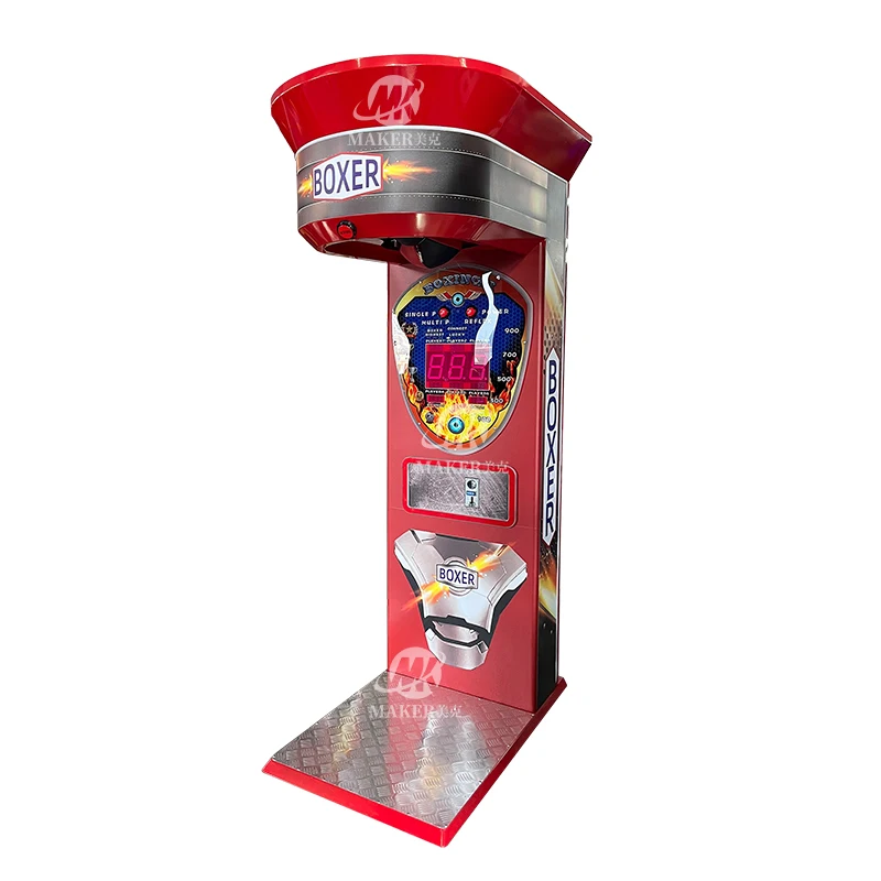 

High Quality Customizable Metal Arcade Boxing Machine Coin Operated Digital Printing Logo Fun Shopping Malls Boxing Machine