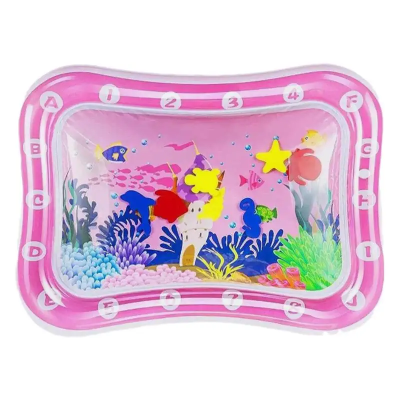 Tummy Time Water Mat Ice Cool Inflatable Mat For Water Play Portable Cooling Pad Water Cushion Game Pad For Girls Children Boys