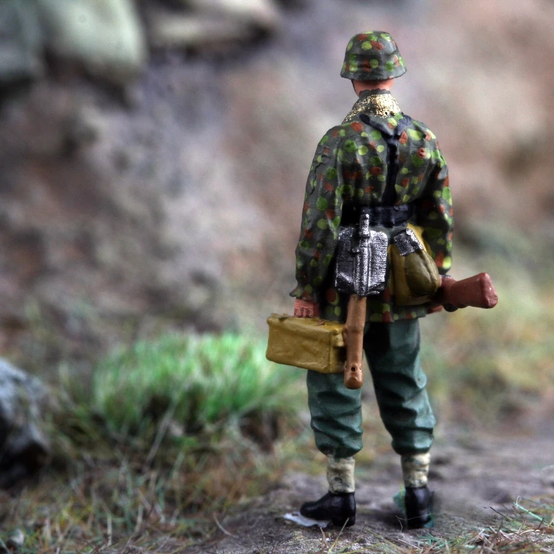 Modell im Maßstab 1:72, 2 Stück, deutsche gepanzerte Division, Infanterie-Actionfigur, Soldaten, DIY-Szene, Zubehör, Sammlung, Ausstellungsgeschenke