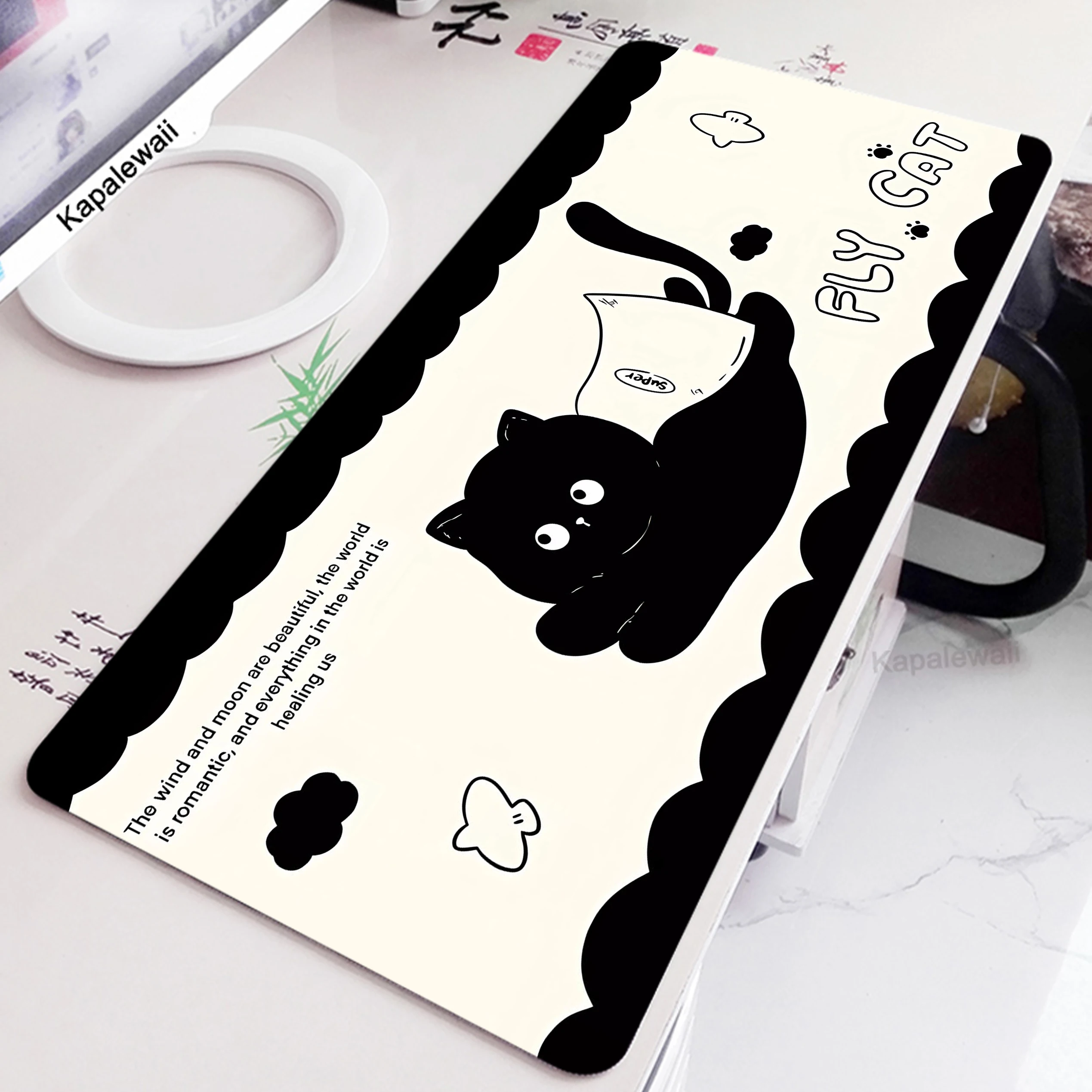 

Kawaii Mousepad Mouse Pad Cute Cat Mouse Mat Home Office Table Carpet Rubber Mousepad Big Keyboard Pads Desk Mat 900x400mm