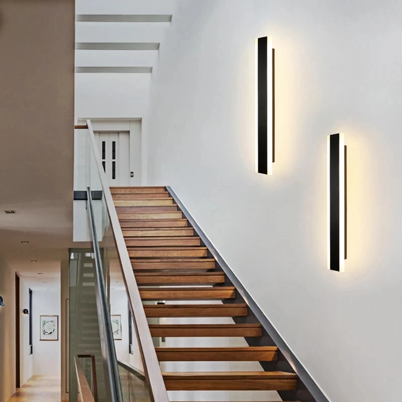 Modern Minimalista LED Wall Lights para decoração de casa, Minimalista longas luzes, salas, quartos, casas