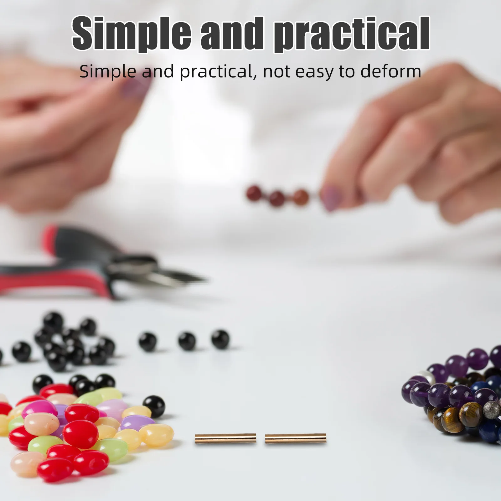 

200 шт., медные трубчатые бусины длиной 30 мм, бусины-разделители, сделай сам, изготовление ювелирных изделий, браслеты, ожерелье, принадлежности для рукоделия, подвески из бисера