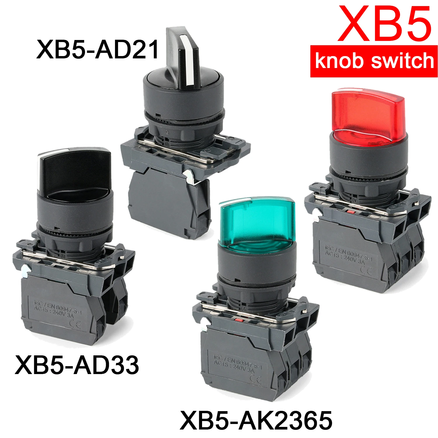 

XB5 Пластиковая ручка Кнопочный переключатель Самоблокирующийся Сброс NC NO Ручка 22 мм AD33 AD21 AD53 ZB5 AD25 AK345 AK3465 AK2365 Черный Красный