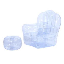 Wholesale new style inflatable transparent sofa Clear Inflatable Chair high quality portable outdoor camping inflatable sofa