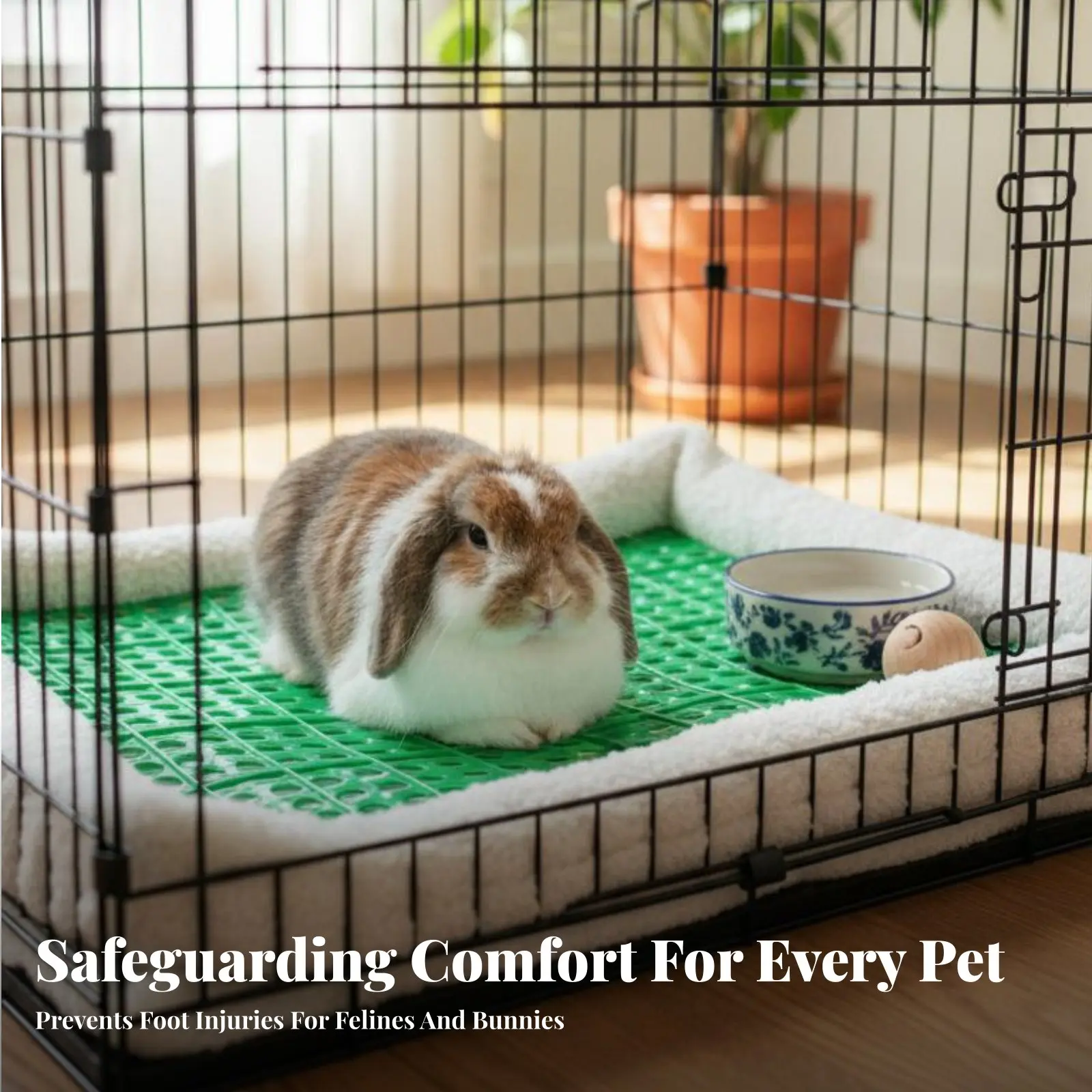 Perforated Foot Rest Mat Antignaw Perforated Foot support foot pad Flexible Design Protects feet for lagomorph Owners, Playpen