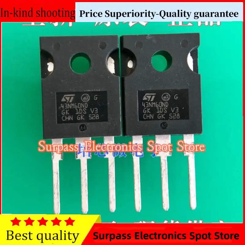 50PCS-100PCS  STW43NM60ND  43NM60ND 43N60DM2 43A/600V MOS Price Superiority-Quality guarantee