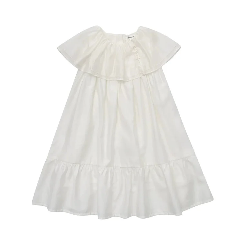 Baby Girl Summer Sleeveless Embroidered Dress Fashionable Children Soft Cotton Clothing Toddler Flower Dresses Newborn Costume