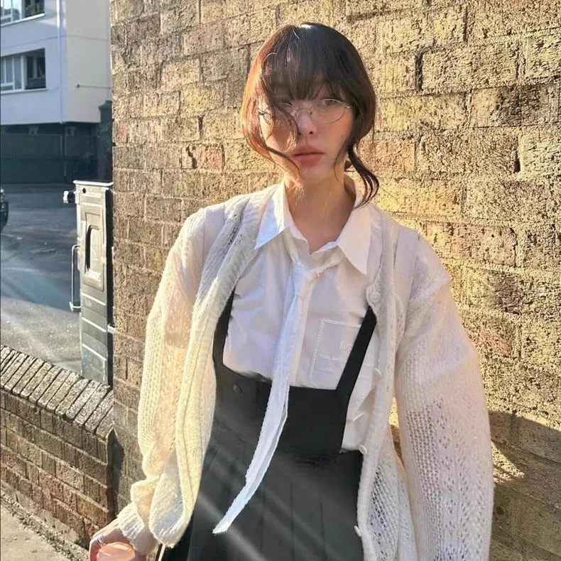 2025年夏 エレサマー オルト スヴェ イルト ケット＆エンブロイダリー フリップカラー ルーズフィット レディース ファイオントップ ドンダゲート スレ