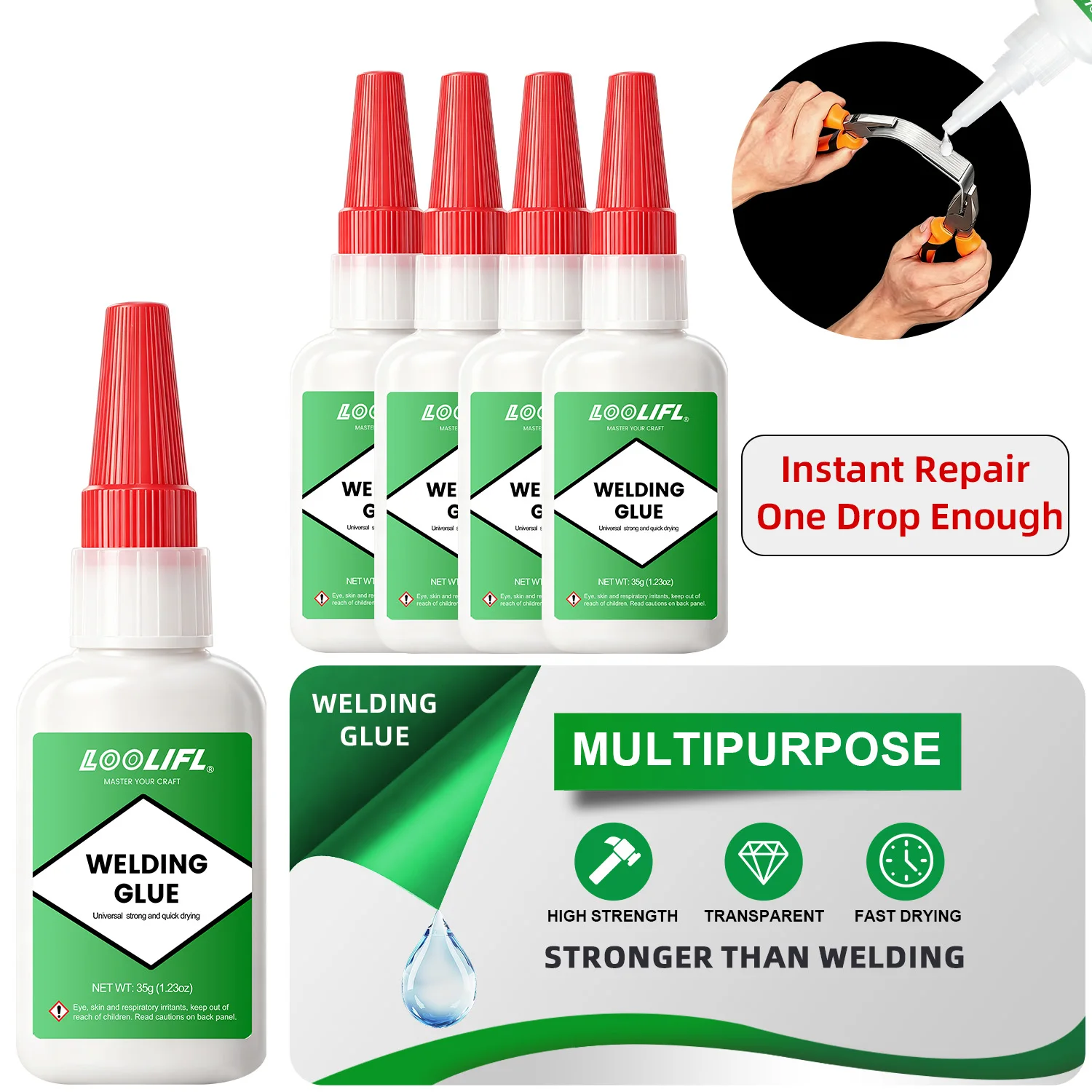 502 Instant Adhesive. Quick-Drying Adhesive. Office Adhesive Replacement Glue Stick. Epoxy Resin Glue Is Transparent and Odorless. High-Strength Instant Glue That Dries Quickly in 3 Seconds. Strong Bonding. Suitable fo