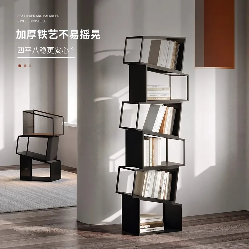 Living room creative vertical bookshelf floor shelf small book storage bookcase office display rack cabinet