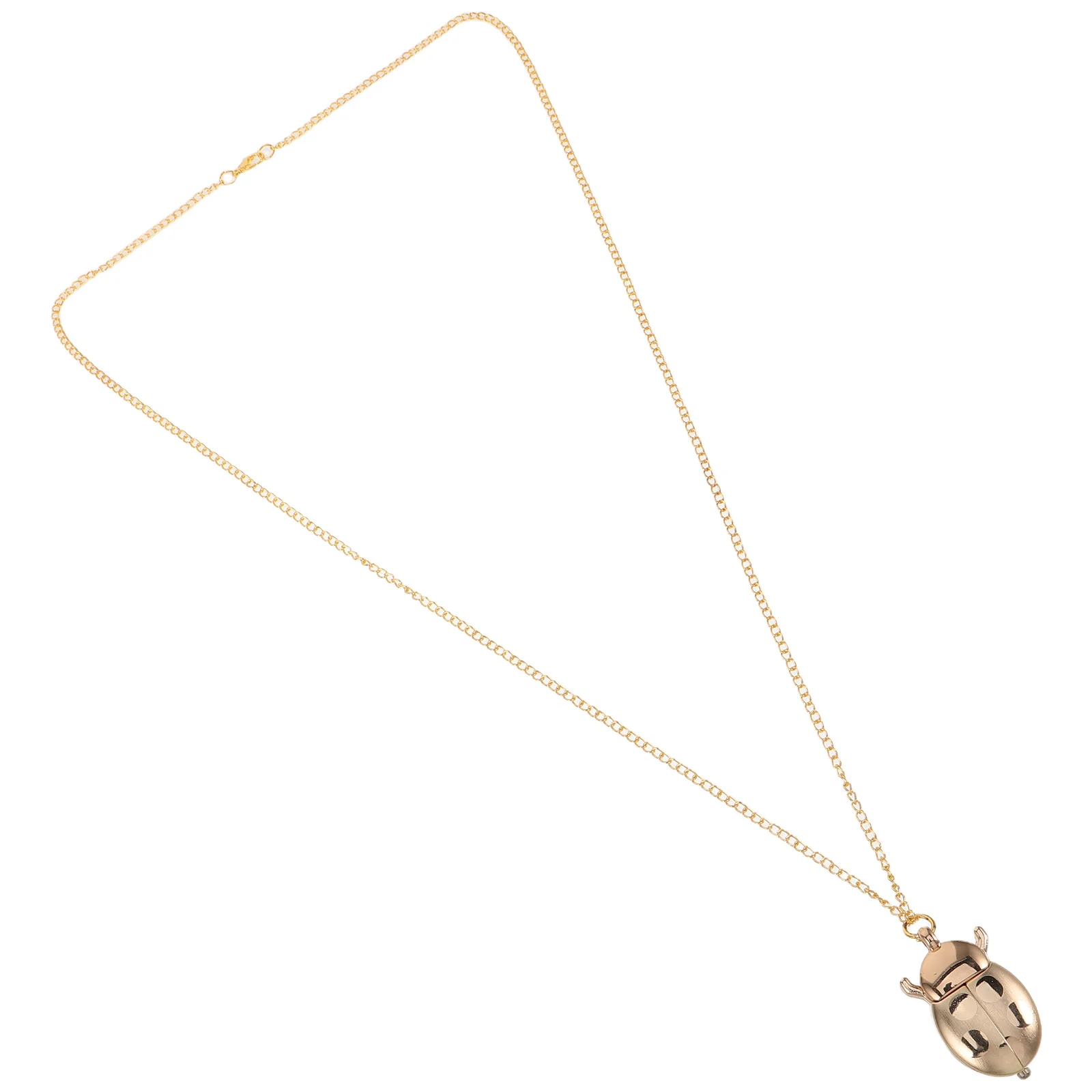 ساعة جيب للأطفال: قلادة كوارتز عتيقة على شكل خنفساء وأرقام عربية ومينا شفافة للأطفال والبنات والأولاد هدية عيد الميلاد والكريسماس