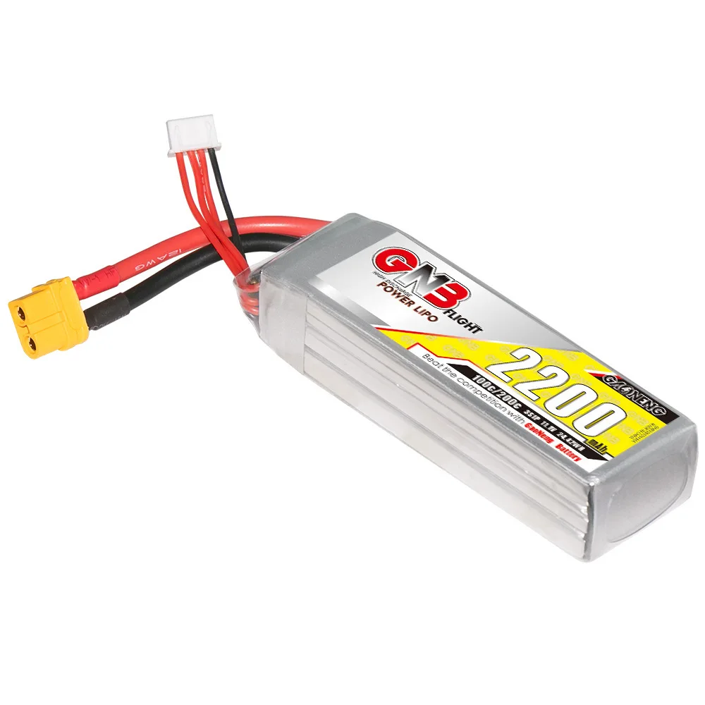 Max 200C GAONENG GNB 3S 11.1V 2200mAh 100C batteria Lipo con spina XT60 per auto da corsa RC quattro pezzi di ricambio fuoristrada