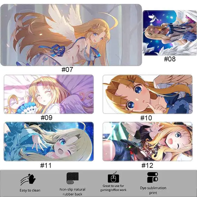 Anime Tate no Yuusha no Nariagari Sexy MouseMat HD Print Firo Overwatched Gamer Mouse Pad Large Non-Slip Nightmare Mousepad Mat