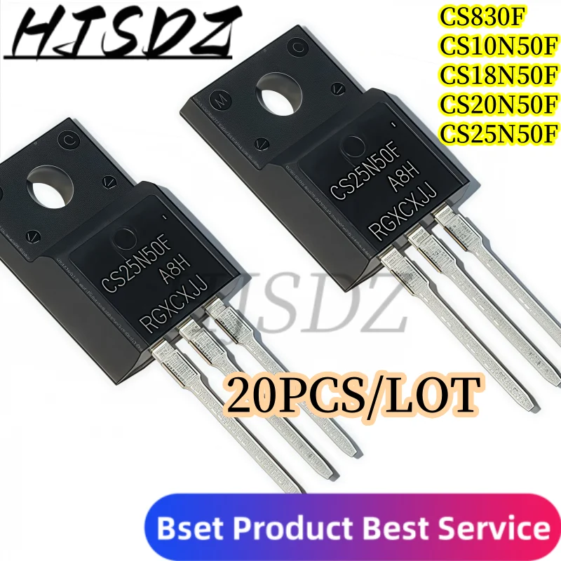 【20-50PCS/LOT】de transistores MosFET CS830F CS10N50F CS18N50F CS20N50 CS25N50F TO-220F nuevosy en stock