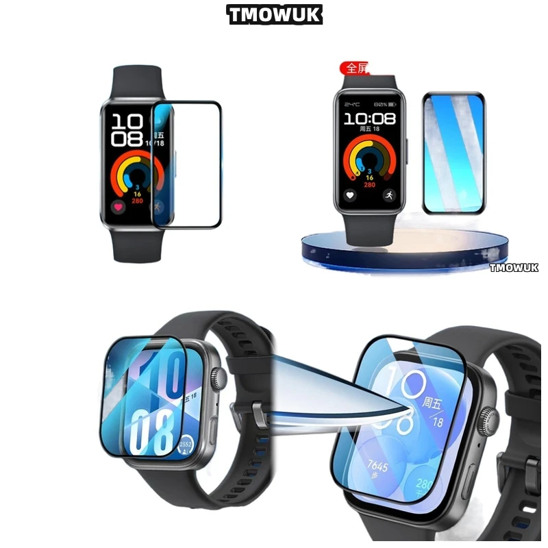 

For Huawei Band 6 7 8 9 10 B6 B7 Watch D2 Fit 3 4 Pro Special Edition - Transparent Soft Screen Protective Film Full 3D Curved C