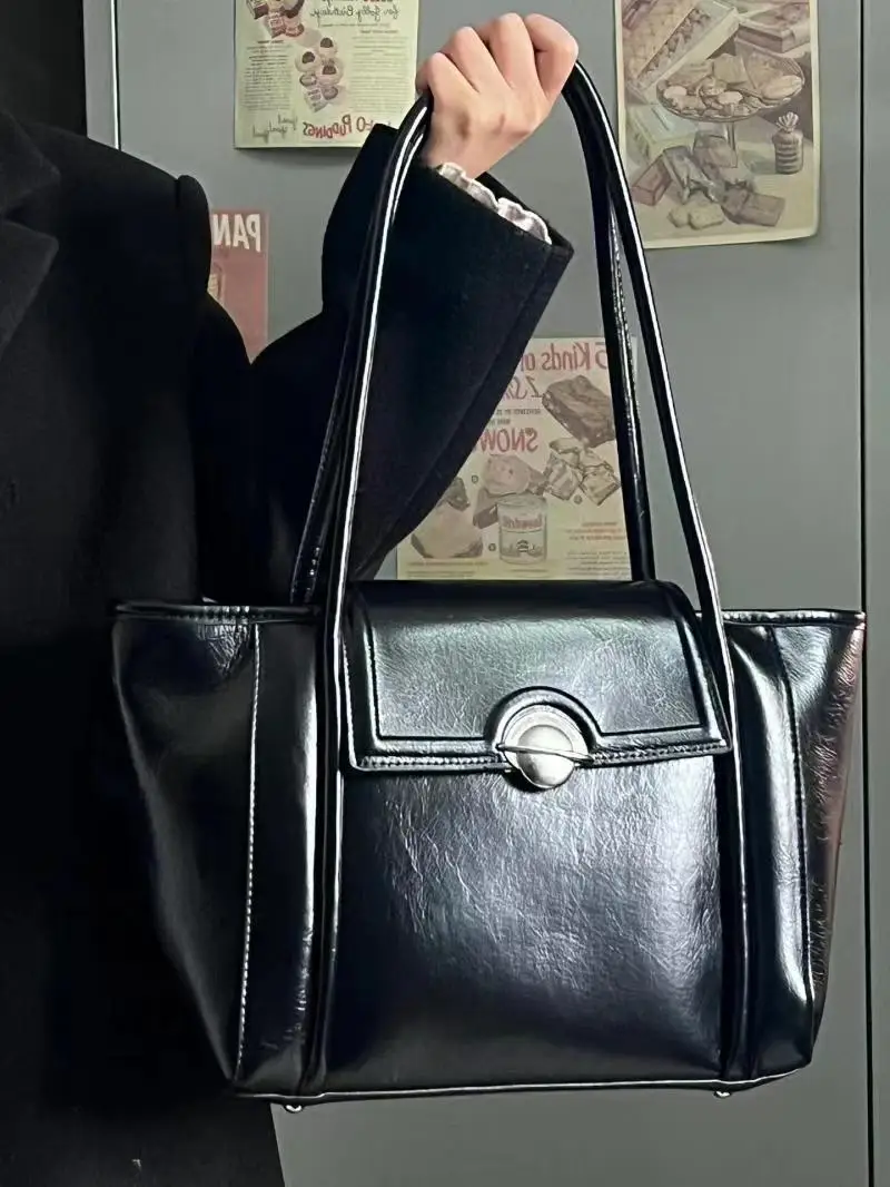 

Робочие покупки в стиле панк, крутая ручная сумка, сумка в стиле ретро для тяжелой промышленности, сумки 2026, модная женская сумка-тоут, сумка на плечо большой вместимости