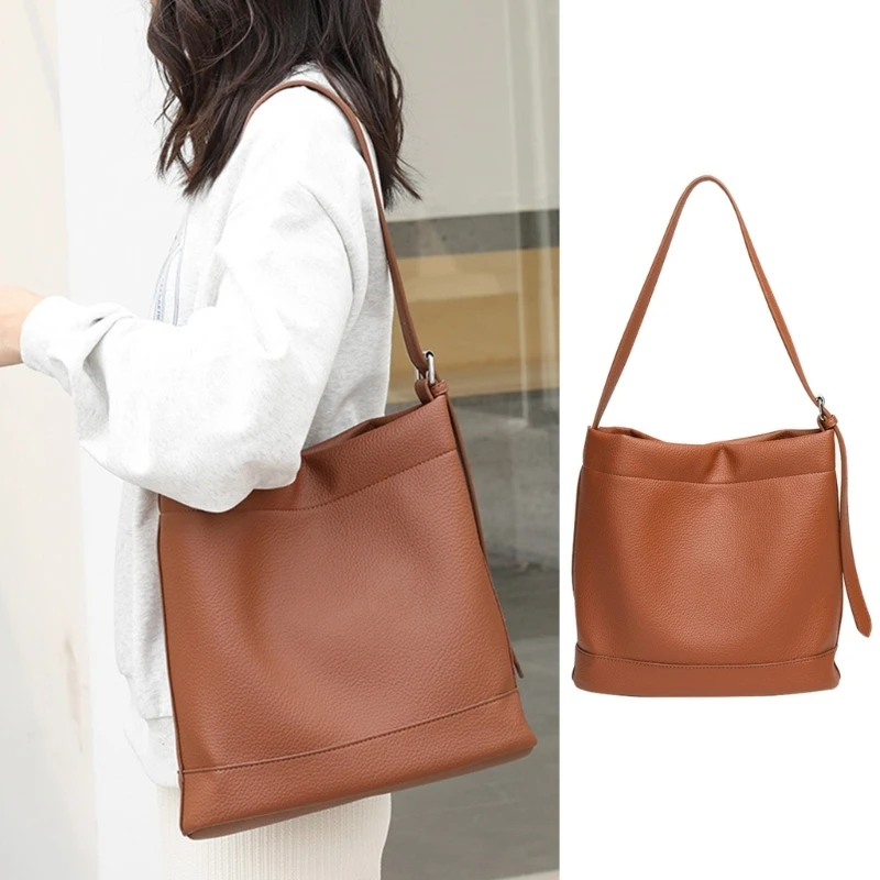 

Women Korean Style Shoulder Bag Soft PU Leather Solid Color Crossbody Bag Lady Casual Daily Travel Work Large Capacity Handbag