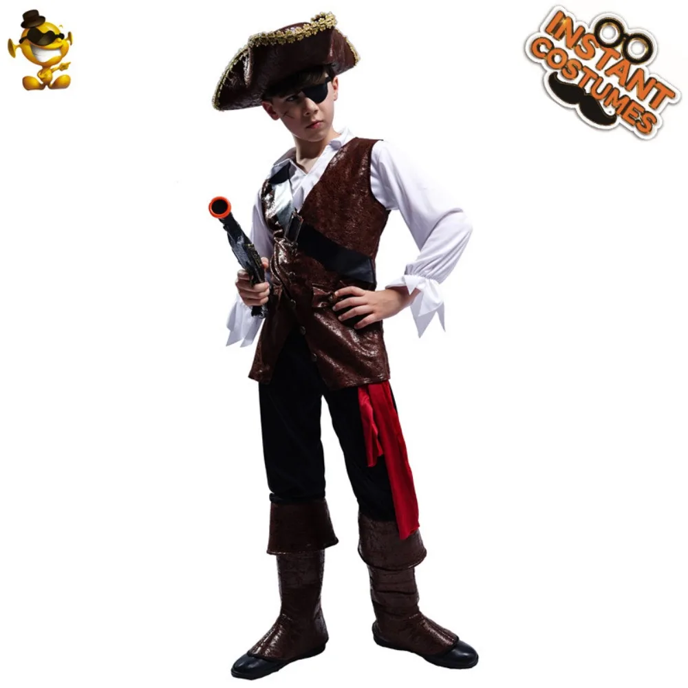 

Halloween Boys' Pirate Costume - Kids' Captain Pirate Cosplay Set