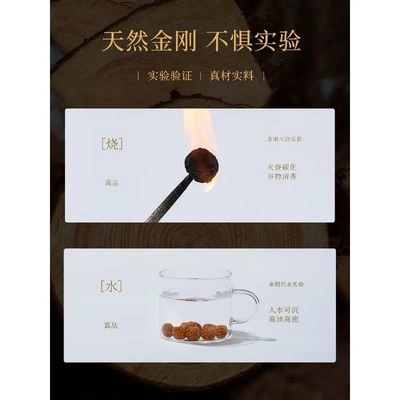 Premium King Tree Burst Meat Small Rudraksha Bracelet Men's Buddhist Beads Walnut Raw Seed Single Circle Wristband Gifts