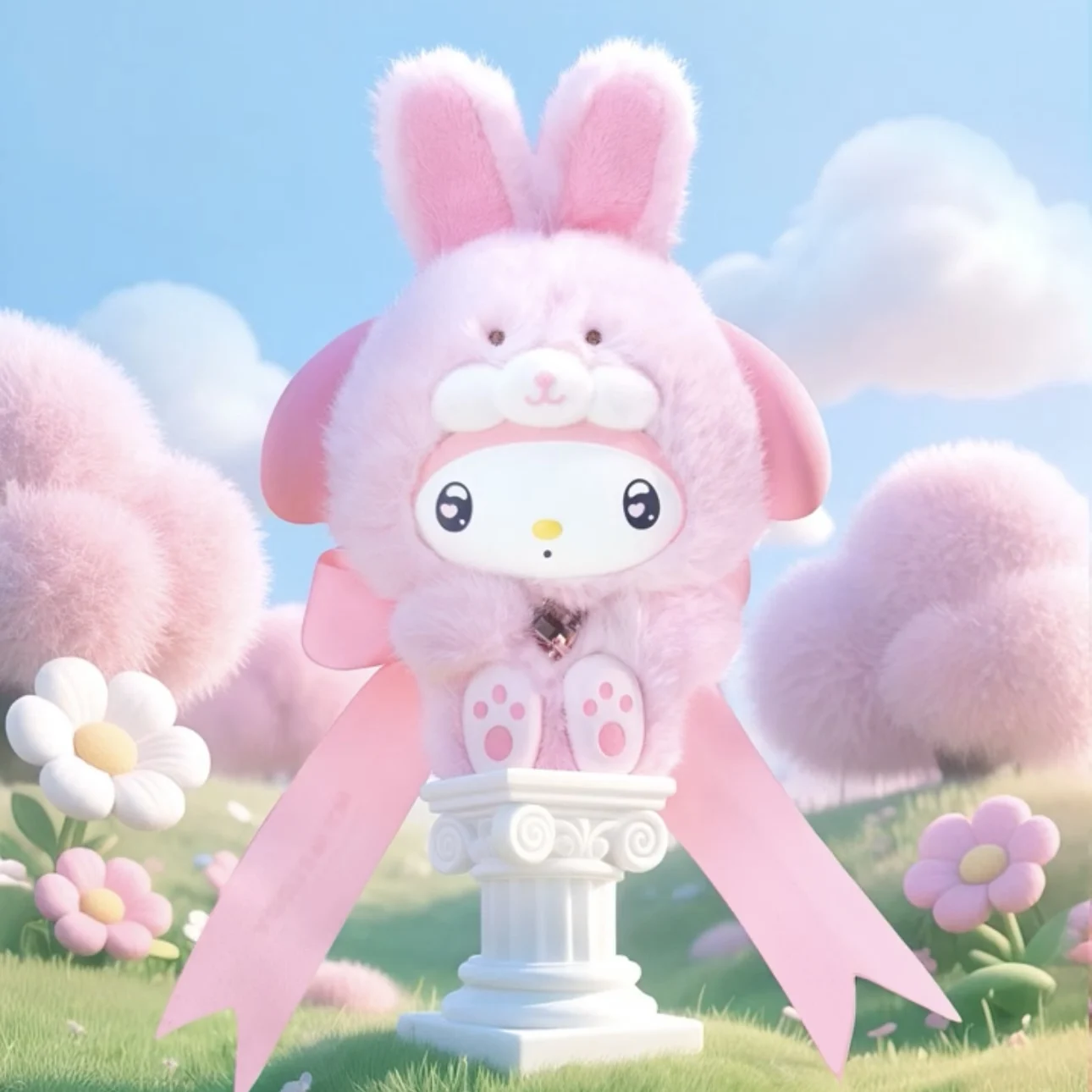 

Подлинная виниловая плюшевая игрушка HelloKitty Diamond Rabbit Baby Series, слепая коробка, милая экшн-фигурка, украшение для детей, фанатов, подарок