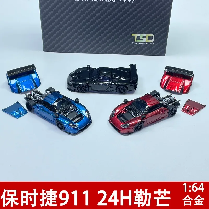 In stock 1:64 Le Mans 911 GTI 24h alloy replica vehicle model, boy toy gift, room collection statue