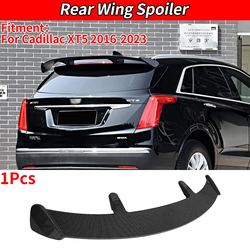 

For Cadillac XT5 2016-2023 Spoiler High Quality ABS Material Sports Style Rear Roof Spoiler Trunk Wing Body Kit Accessories