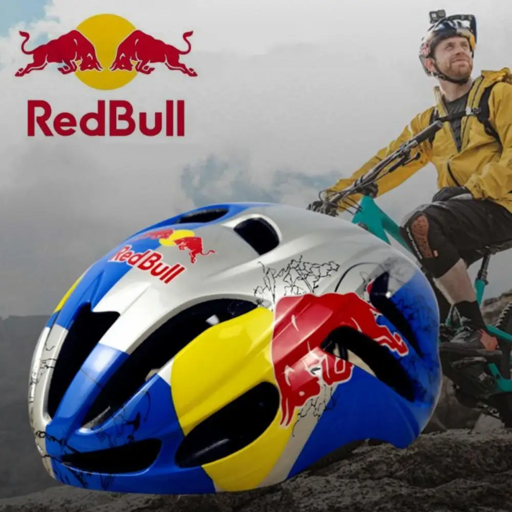 New Red Bull Mountain Bike Pneumatic Helmet  Road Red Bull Breaking Wind Ultra Light and High end Men's and Women's MTB helmet