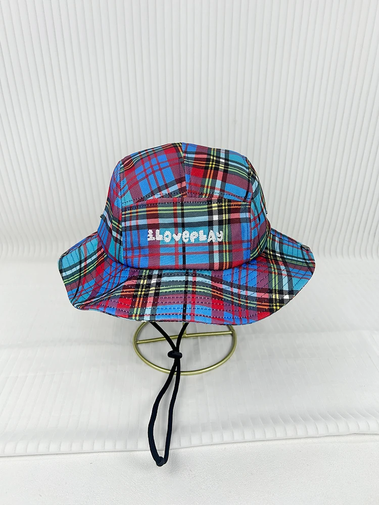 

Striped bucket hat women's summer outdoor sunscreen hat versatile casual basin hat men