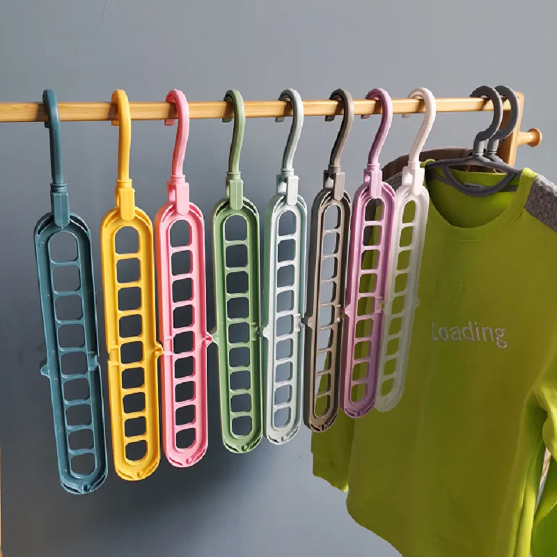1Pc Multifunctionele Kleerhanger Besparing Kast Ruimte Willekeurige Kleur 17.6 Lbs (Max)
