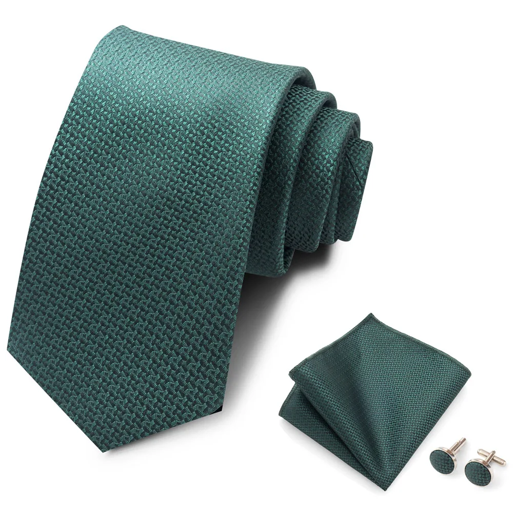 Hochwertiges 8-cm-Krawatten-Einstecktuch-Set für Herren, schwarz, blau gestreift, Hochzeitsgeschenk, Krawatte, Anzug-Accessoires, passend für den Arbeitsplatz – Detail 14