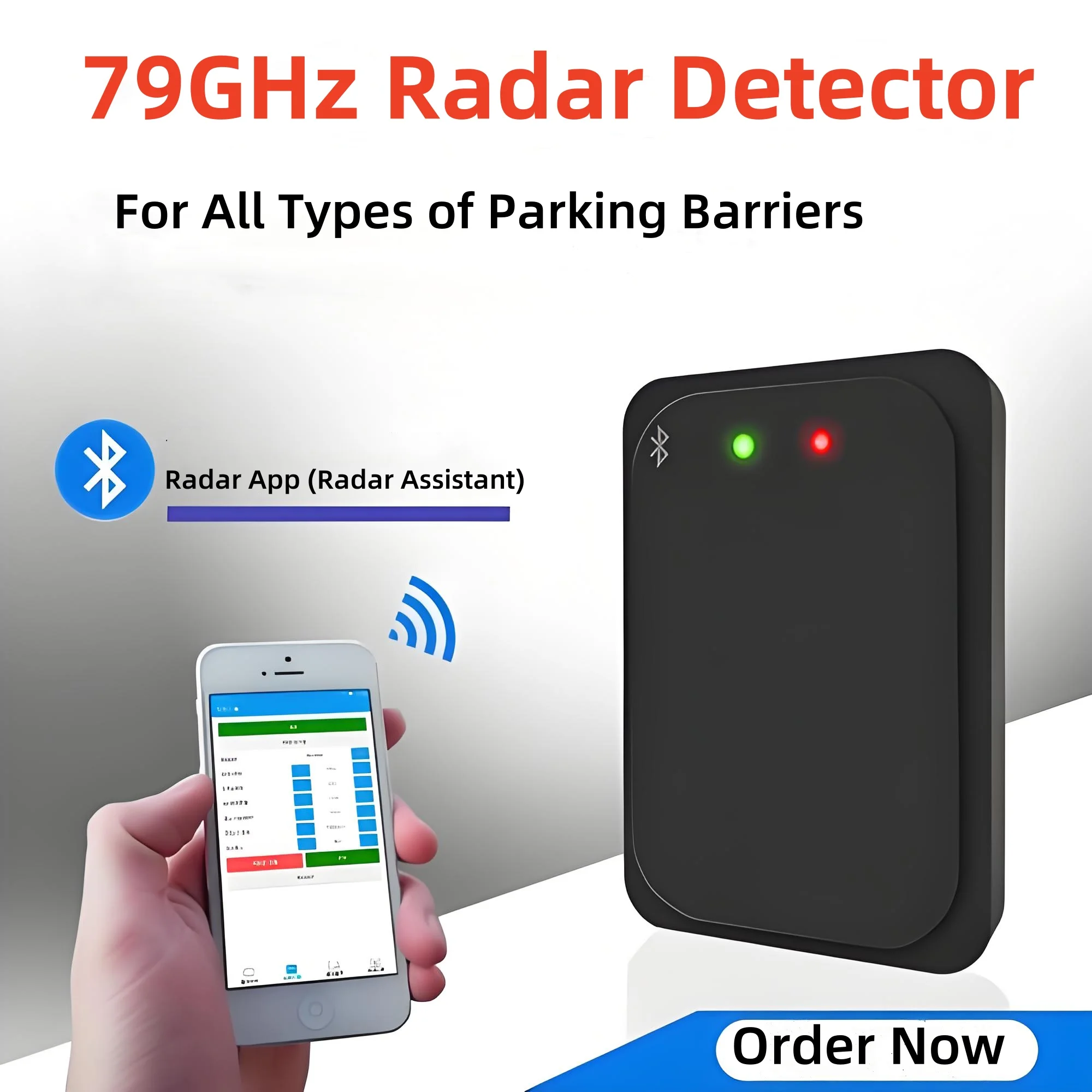 VR20 79GHz Intelligent Anti-Fall Radar Detector for All Barrier Gates | Bluetooth & Relay(N/O) | 6m Detection | IP67| Mobile App