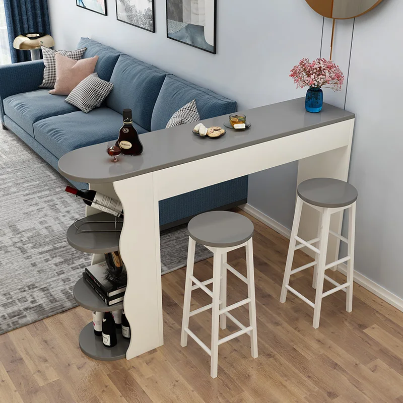 

Storage Small Bar Table Luxury Minimalist Modern Narrow Bar Dining Tables Partion Cocktail Mesa Pared Living Room Furniture